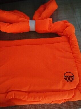 MAYIM ORANGE PUFFER CROSSBODY BAG NWT